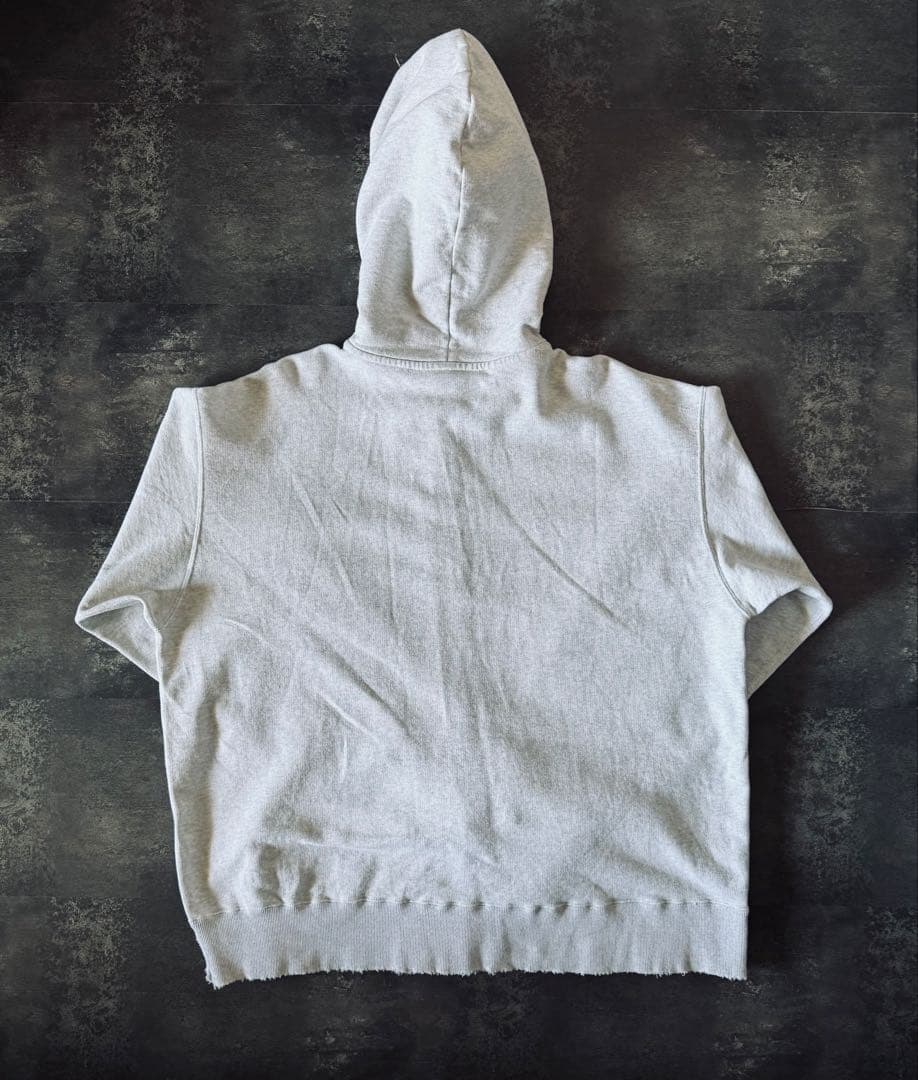 ANCELLM パーカー ダメージ グレー M スウェットZIPフーディ 新品