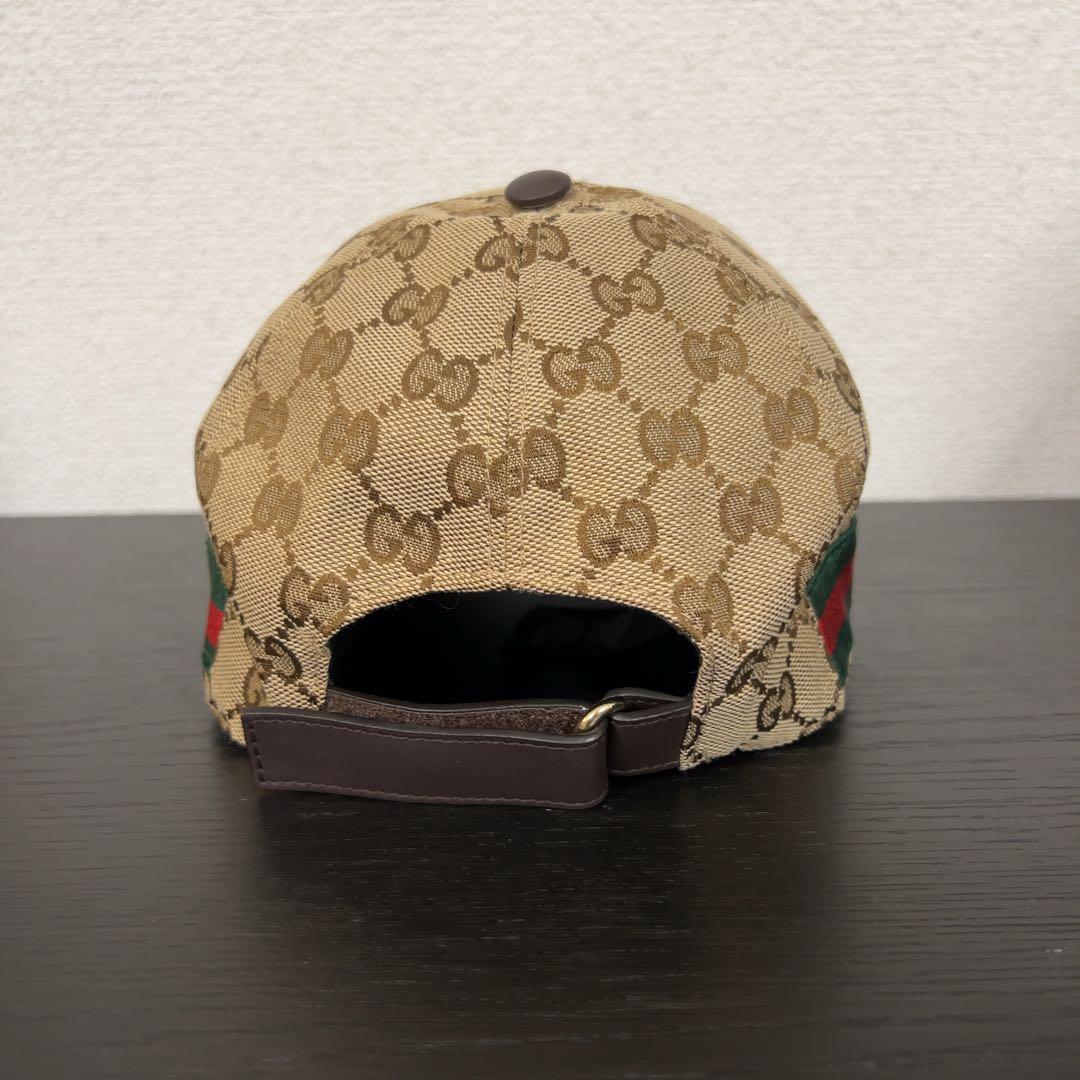 Gucci GGパターン キャップ Gucci ブラック GGパターン キャップ L