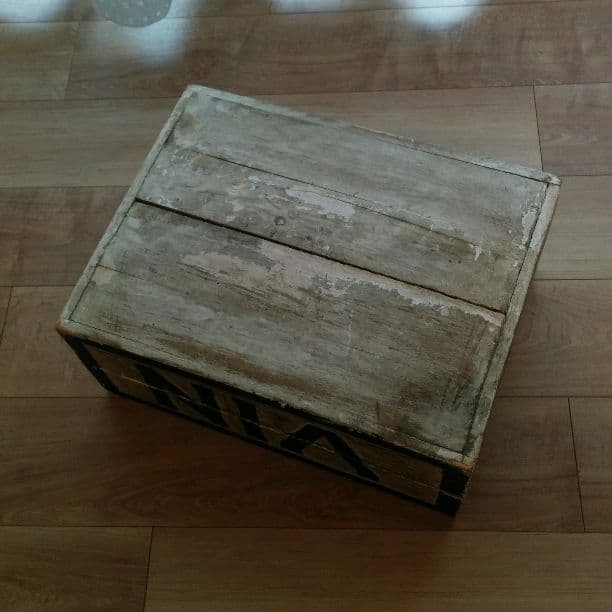 フランス・蚤の市】アンティークのワイン箱/vin/木箱