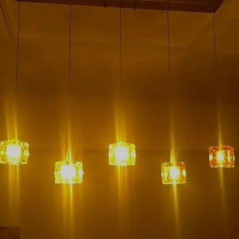 キシマ ガラスキューブ ペンダントライト 5灯 - メルカリ