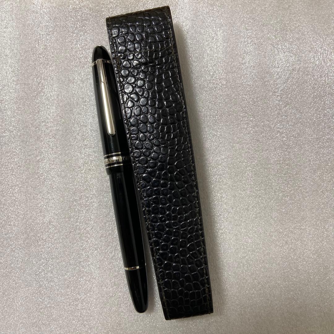 【希少】モンブラン カーフレザー クロコ型押しペンケース