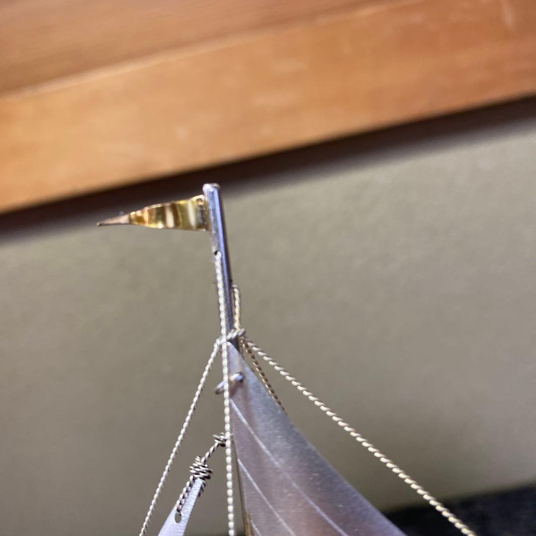 銀製　ヨット置物25cm24.5cm