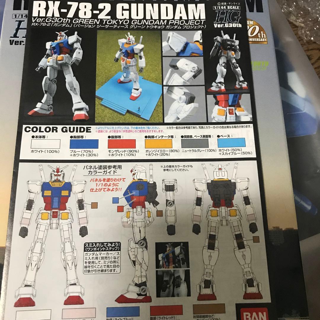 30周年限定 グリーンTOKYOガンダムプロジェクト プラモデル 30周年限定