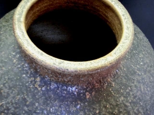壷■古信楽 伊羅保古壺 古い水瓶 花瓶 甕 置物 時代物 骨董品■