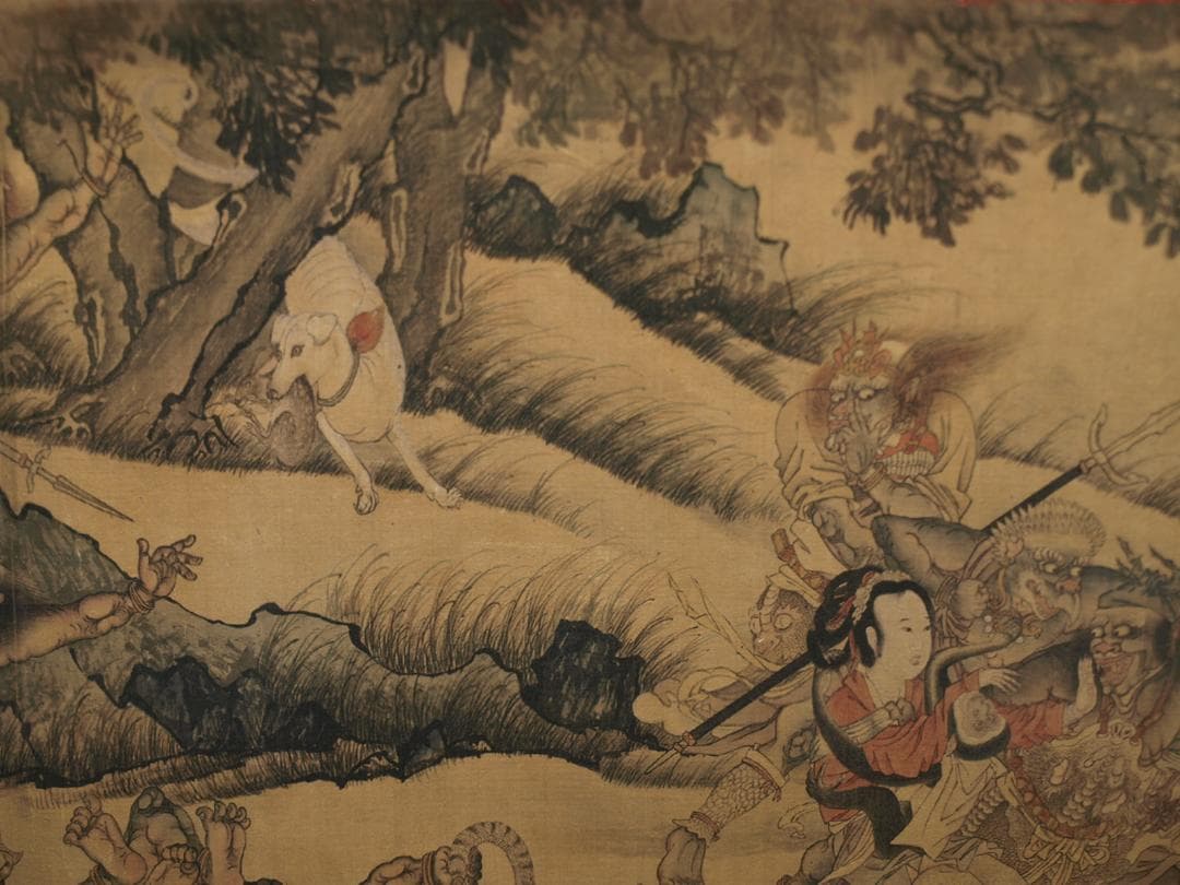 蔵整理 中国時代の絵 激安骨董品 時代不明 掛け軸 BD056A2-3