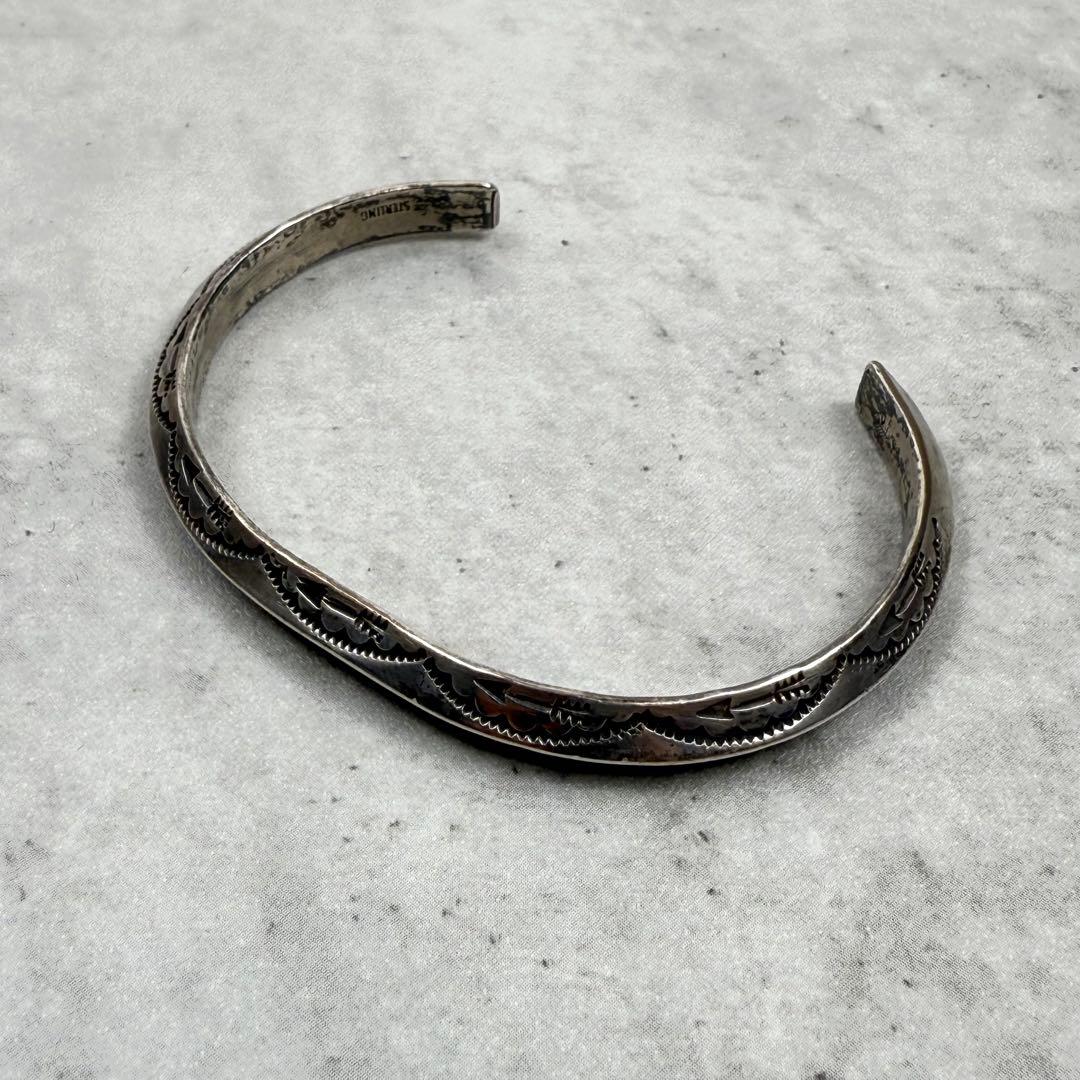 Indian Jewelry トライアングルシルバーバングル 925 刻印あり