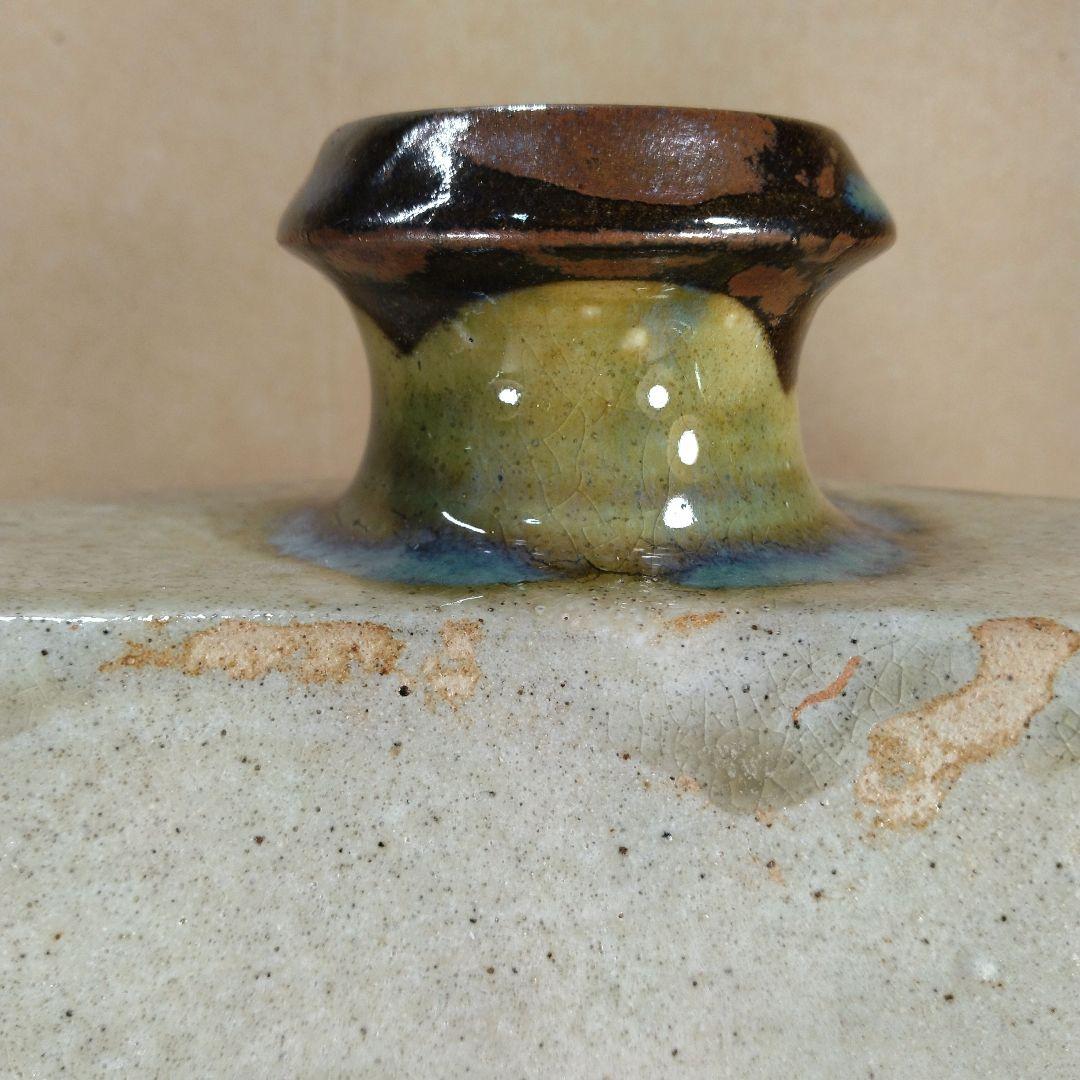 金城次郎 壷屋 抱瓶 共箱 w24㎝【本物保証】壷屋焼やちむん 人間国宝 双