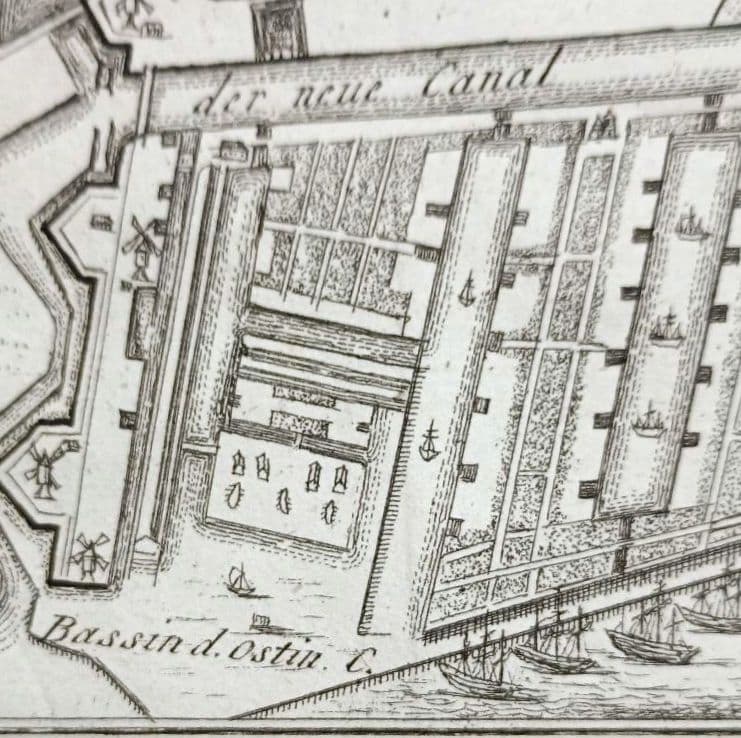 額装品 西洋古地図 1800年頃 アムステルダム都市図 - メルカリ