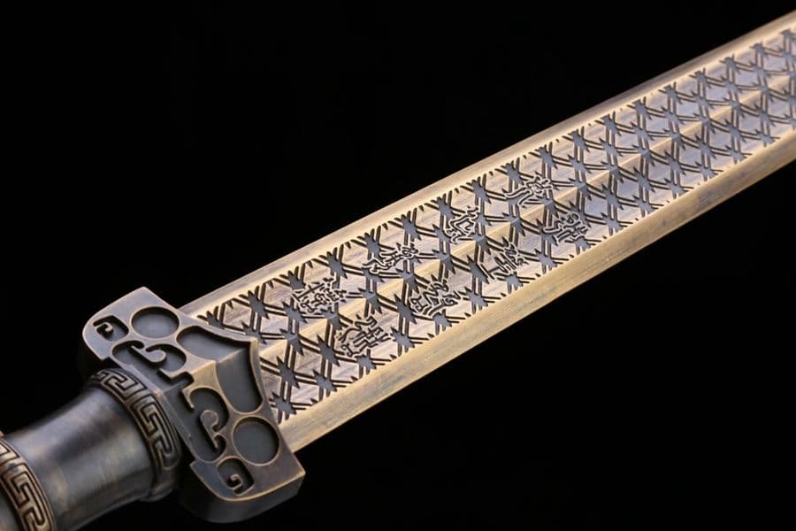 越王勾践剣-黄銅 古兵器 武具 刀装具 日本刀 模造刀 居合刀 - メルカリ