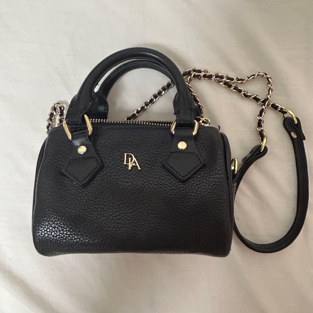 DIANTE ミニボストンショルダーバッグ ブラック