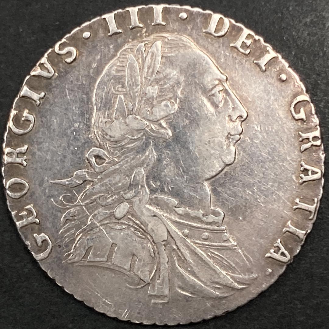 1787 イギリス 6ペンス銀貨・アンティーク コイン - メルカリ