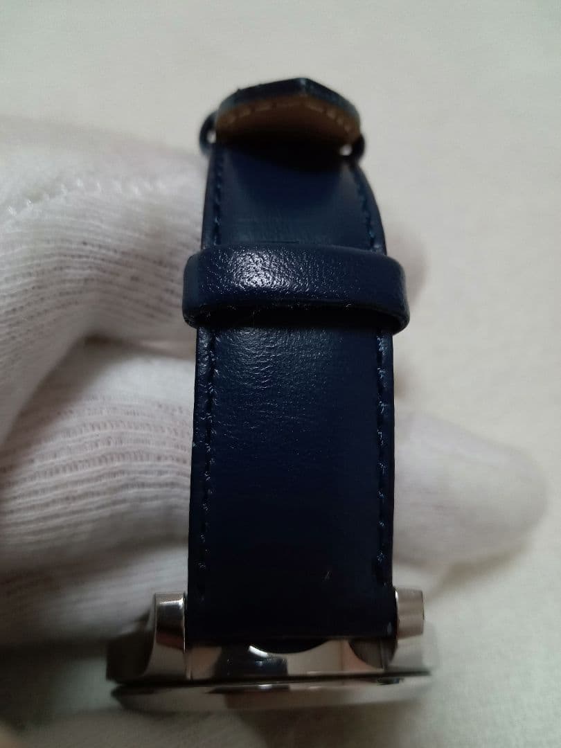 鶴*瓶様 SEIKO5　機械式自動巻　7S26　文字盤ネイビー　牛皮ベルト　美品