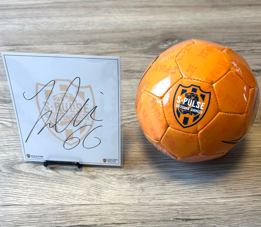 非売品】 エスパルスPUMA ミニボール サイン入り色紙 オマケあり