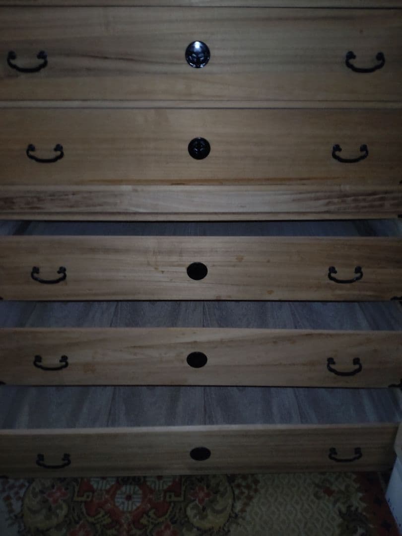 レトロ】桐無垢材 11段収納引戸 桐箪笥