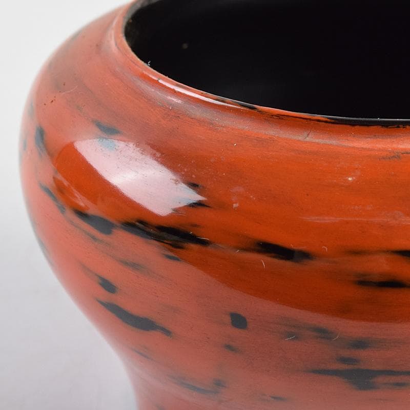 専用　茶道具　青紫園造　根来塗　正倉院御物薬壷形　茶入　共箱　M　R9456