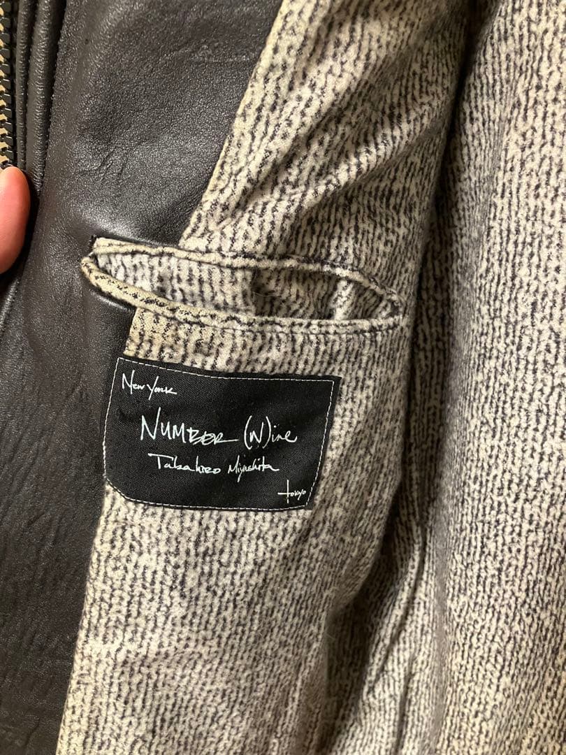 r*u様 ナンバーナイン リブレザー07aw 傷あり - メルカリ