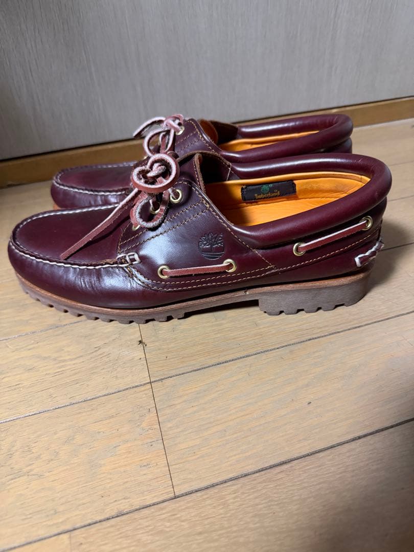【定番】ティンバーランド デッキシューズ 3eye クラシック バーガンディ