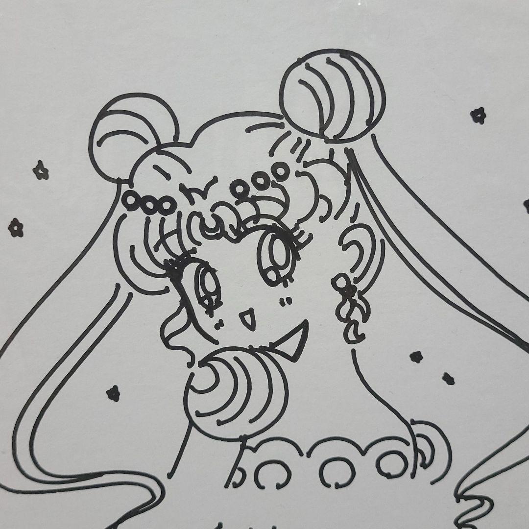 美少女戦士 セーラームーン プリンセス・セレニティイラスト直筆サイン色紙