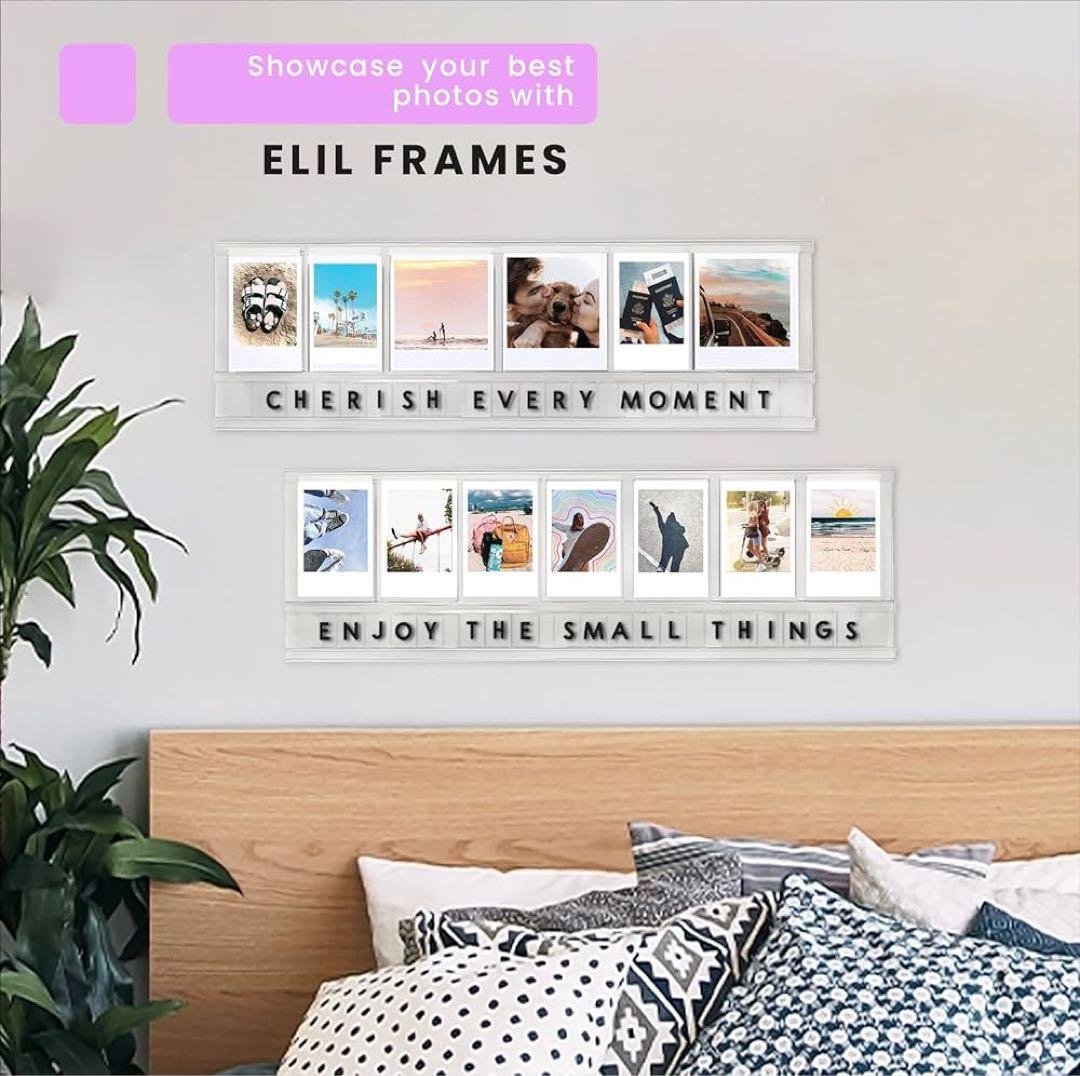 ☆ウォールフレーム 3.4インチ15.7インチ アクリルフォトフレーム