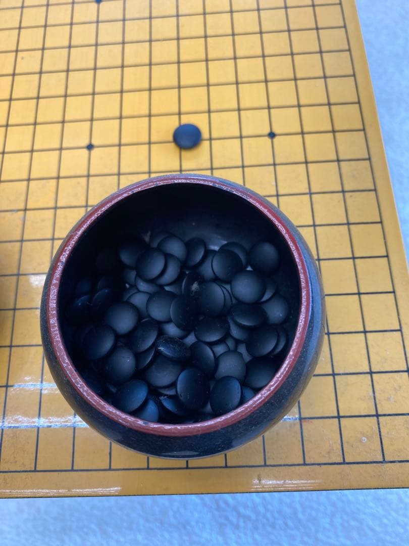 碁盤　豆碁盤　オブジェ　幅23cm