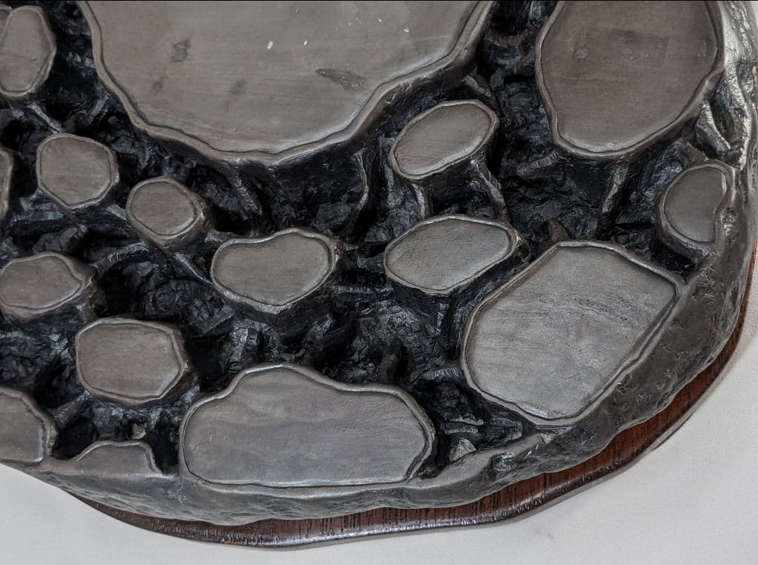 中国端渓硯 超特大硯 石紋 石斑 鋒鋩（ほうぼう） 馬肝色 骨董 書道具