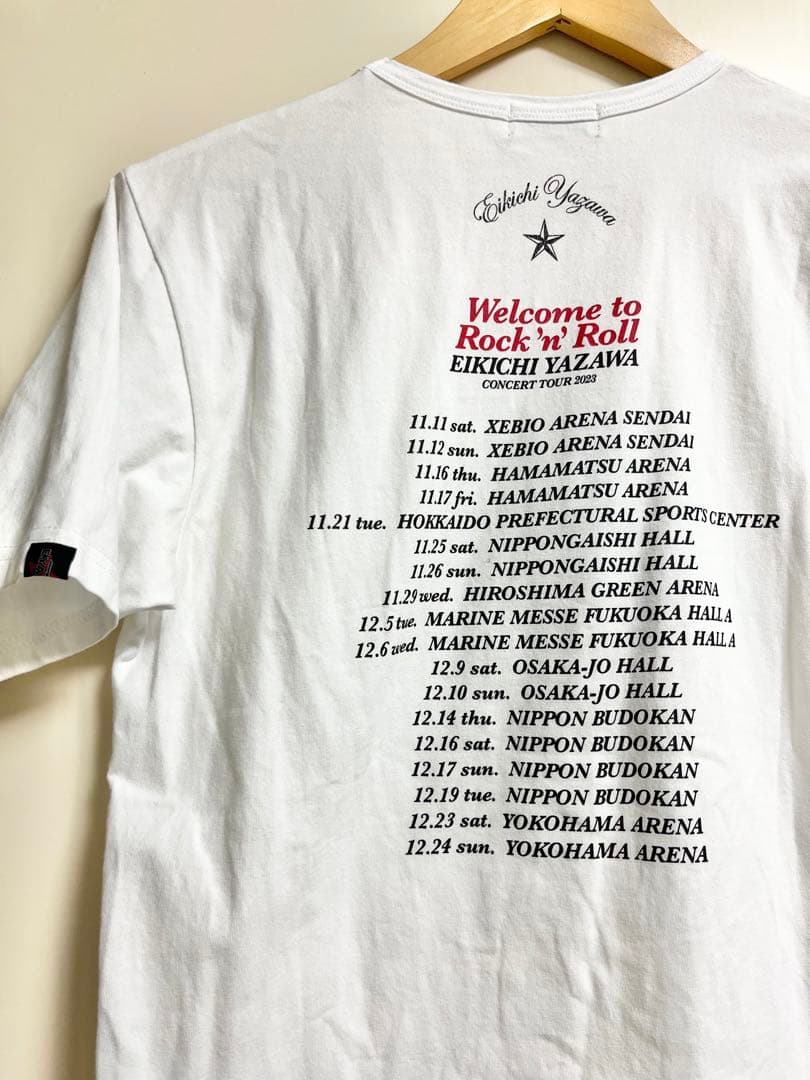 矢沢永吉 ツアー Tシャツ 2023 白 M ホワイト 会場限定 ライブT - メルカリ
