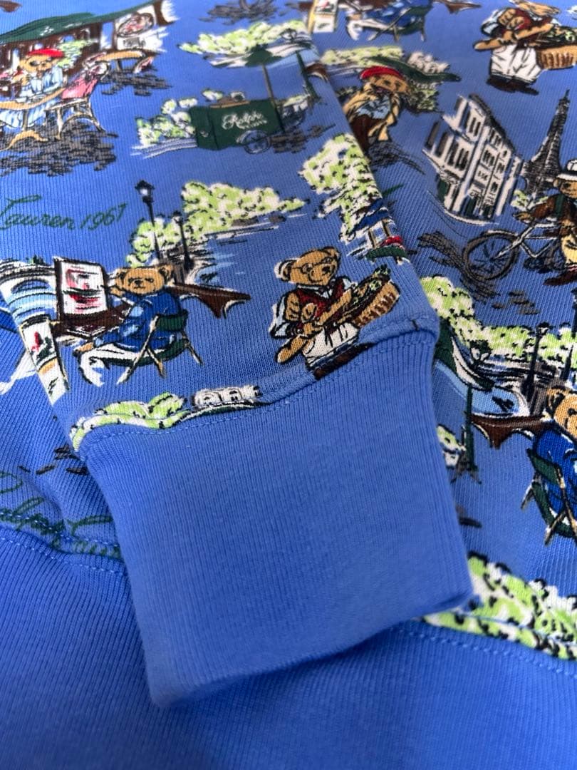 【新品】ポロラルフローレン　ポロベア ブルー トレーナー パリ