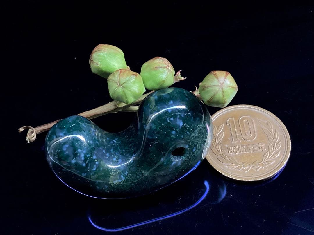 1万個に1個しか無い出雲勾玉‼️花仙山瑪瑙*芯