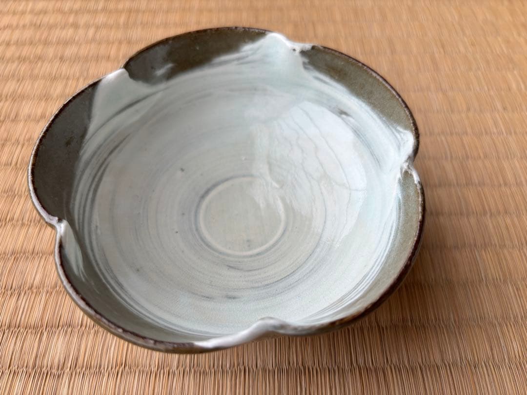 小林東五 『刷毛目輪花 小鉢』五客 木箱付き 對州窯 玄