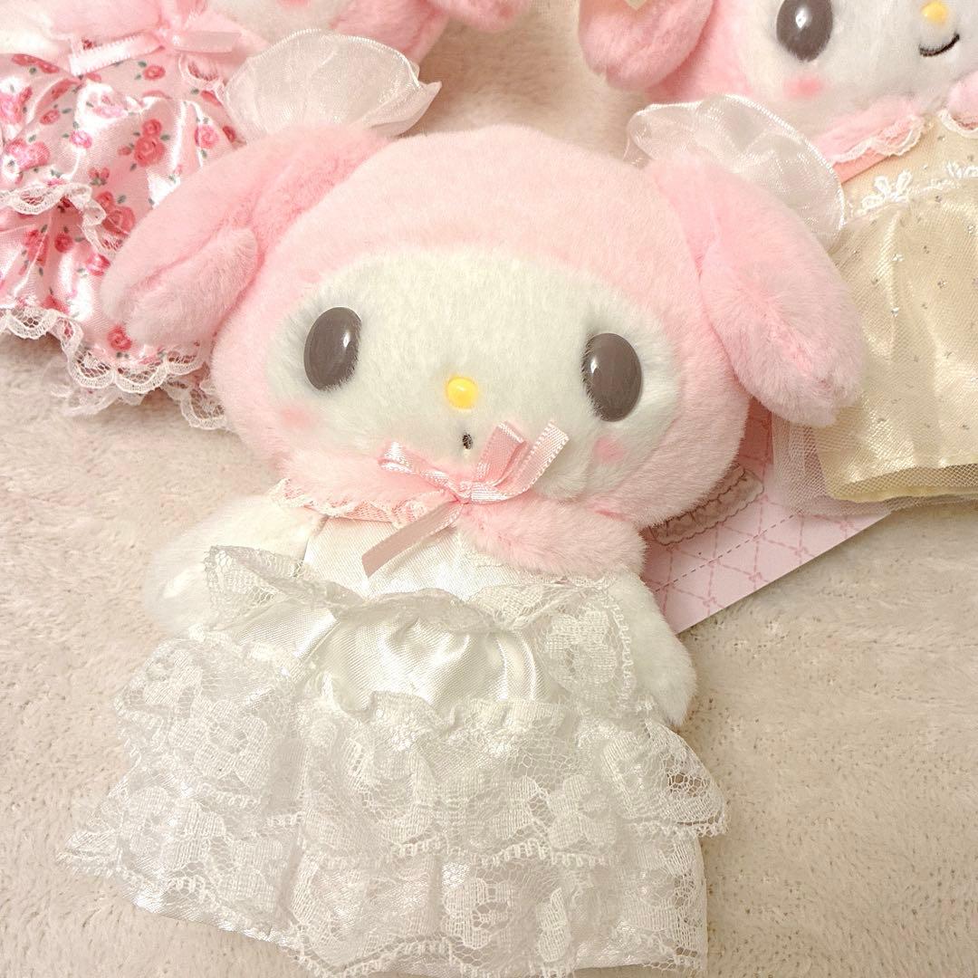 レディマイメロディ マスコットホルダー ホワイト ピンク ライト