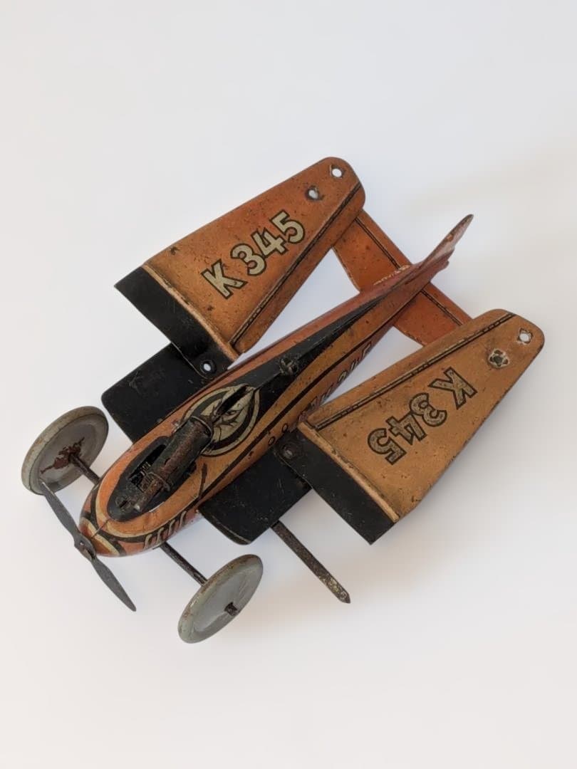 アンティーク 飛行機型 ブリキのおもちゃ K345 レア物 送料無料