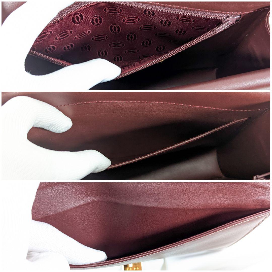 【極美品】 カルティエ　マストラ ショルダーバッグ 三角フラップ カード保存袋付