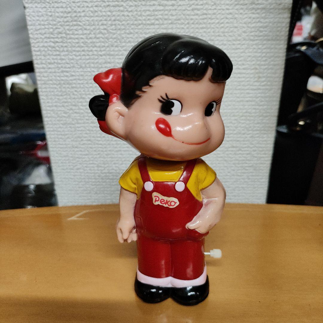 不二家ペコちゃん首振り人形ゼンマイ人形レトロ
