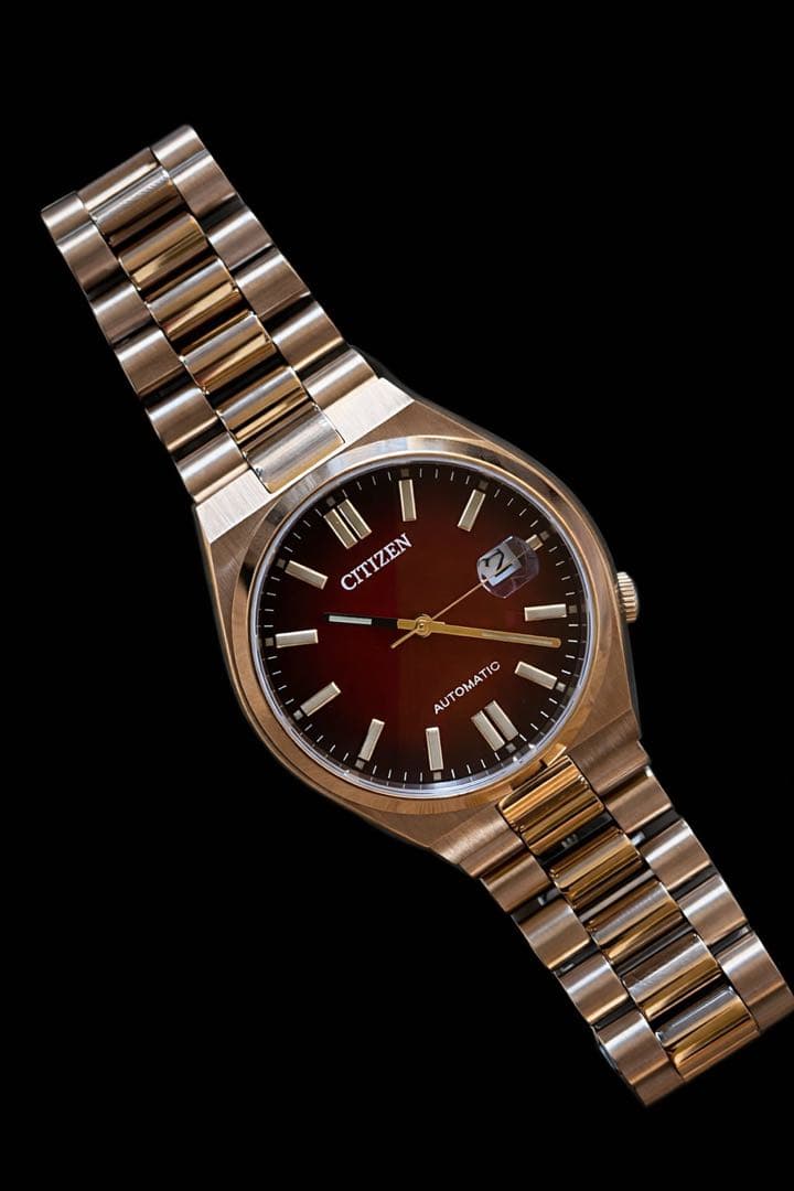 新品未使用CITIZEN 自動巻き 赤文字盤シチズン 腕時計 TSUYOSA