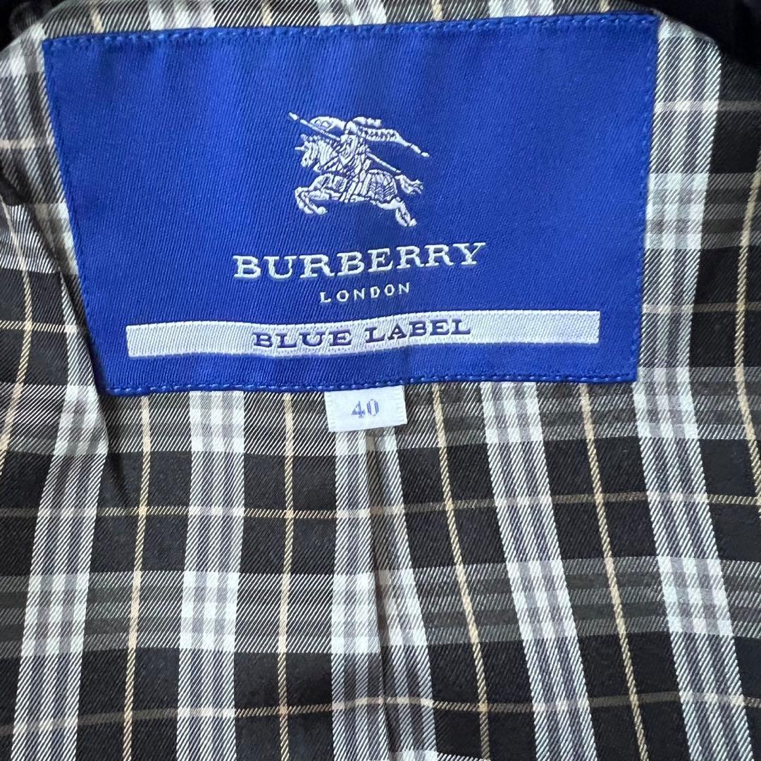 バーバリーブルーレーベル ダブルブレスト ロングコート チェック