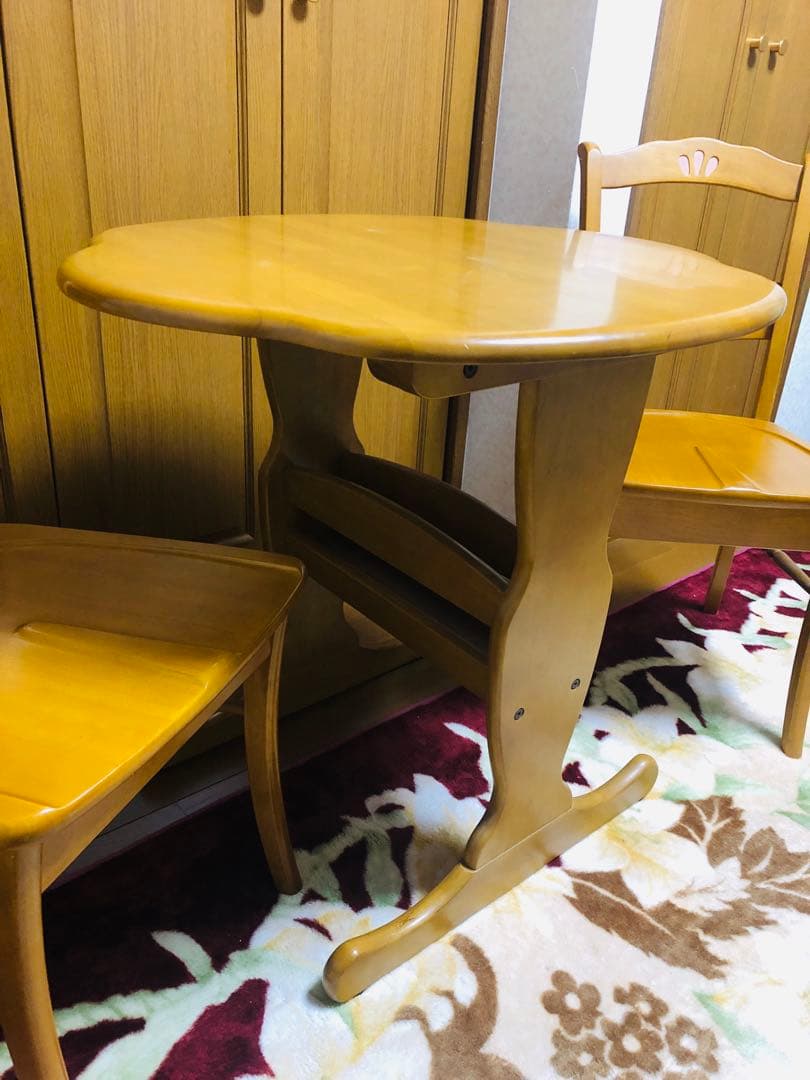 MIKIMOKU ミキモク家具　木製ダイニングテーブルセット 2脚付き