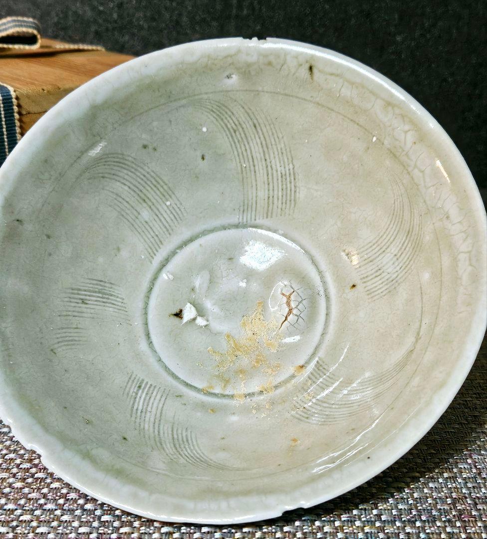 中国古美術 中国古陶磁器 中国古玩 宋時代 影青インチン 青白磁 彫