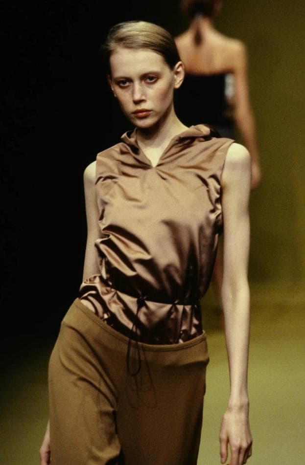 Miu Miu　Y2K シルクトップ パーカー　ドローコード付き　サイズ40