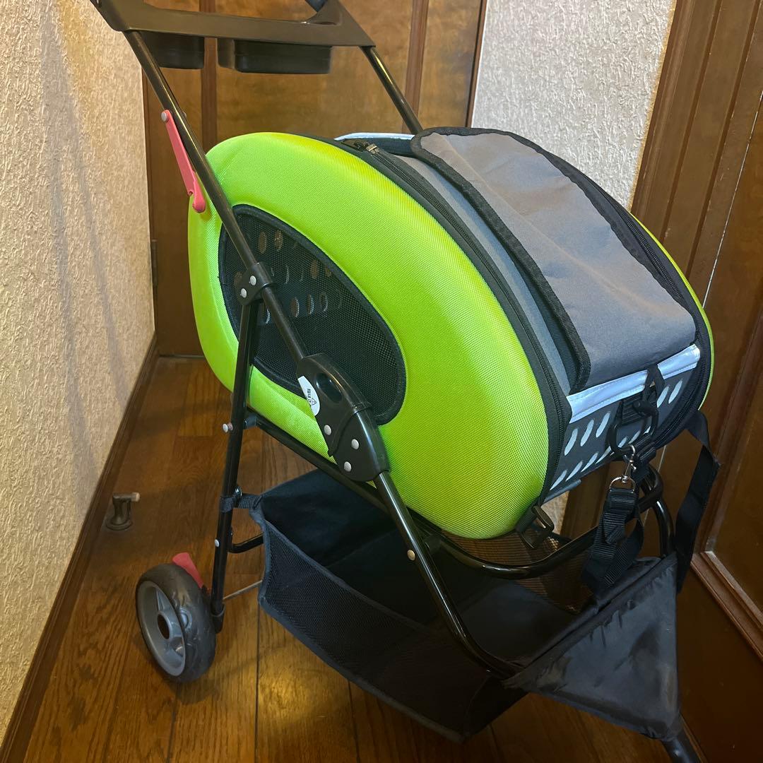 新品・未使用】アイリスオーヤマ 4way pet cart 緑色