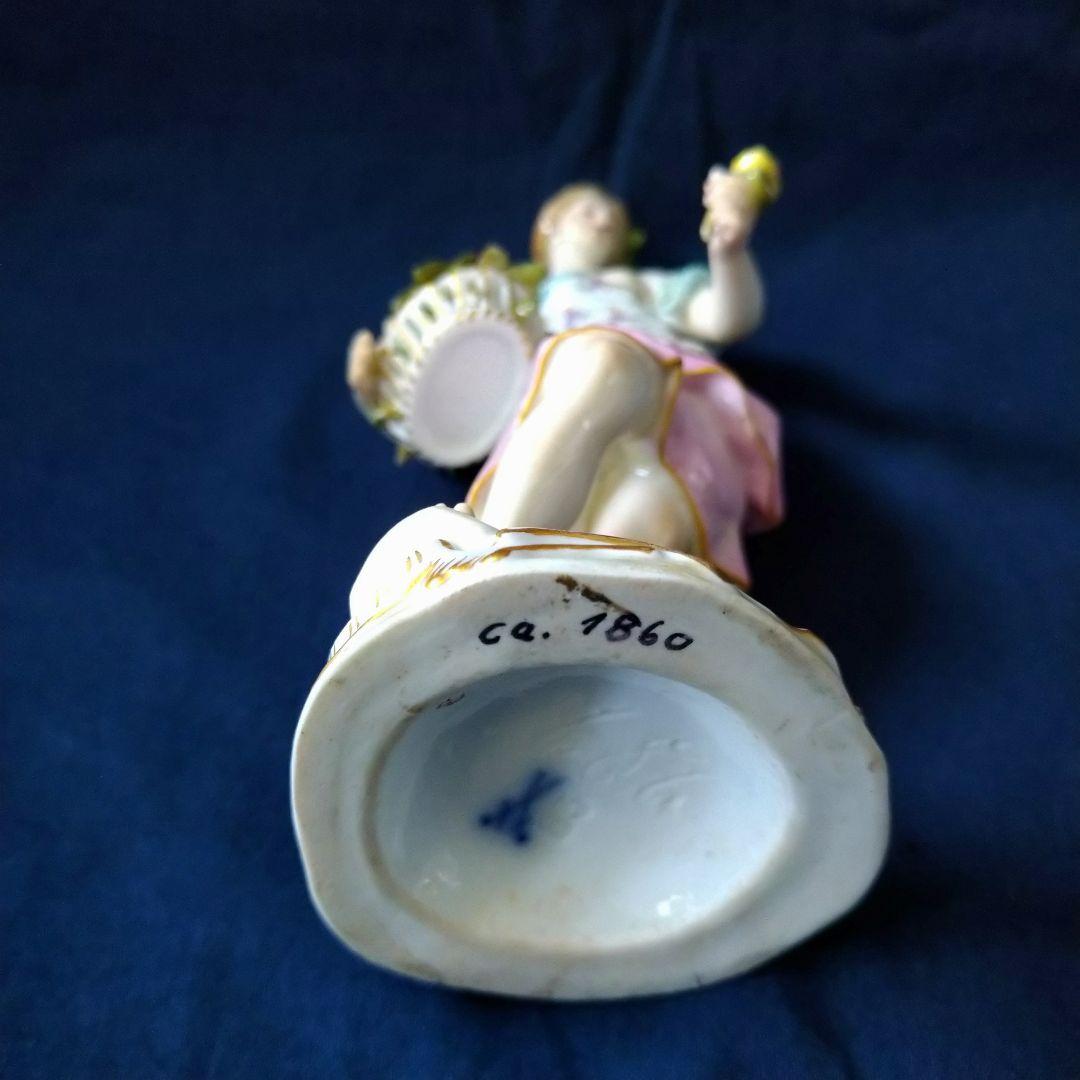 ✤1924年以前・マイセン(Meissen)フィギュリン✤『花かごを持つ少女