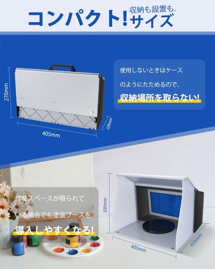 【訳アリ品】Anesty DuoFan 塗装ブース コンパクト スプレーブース