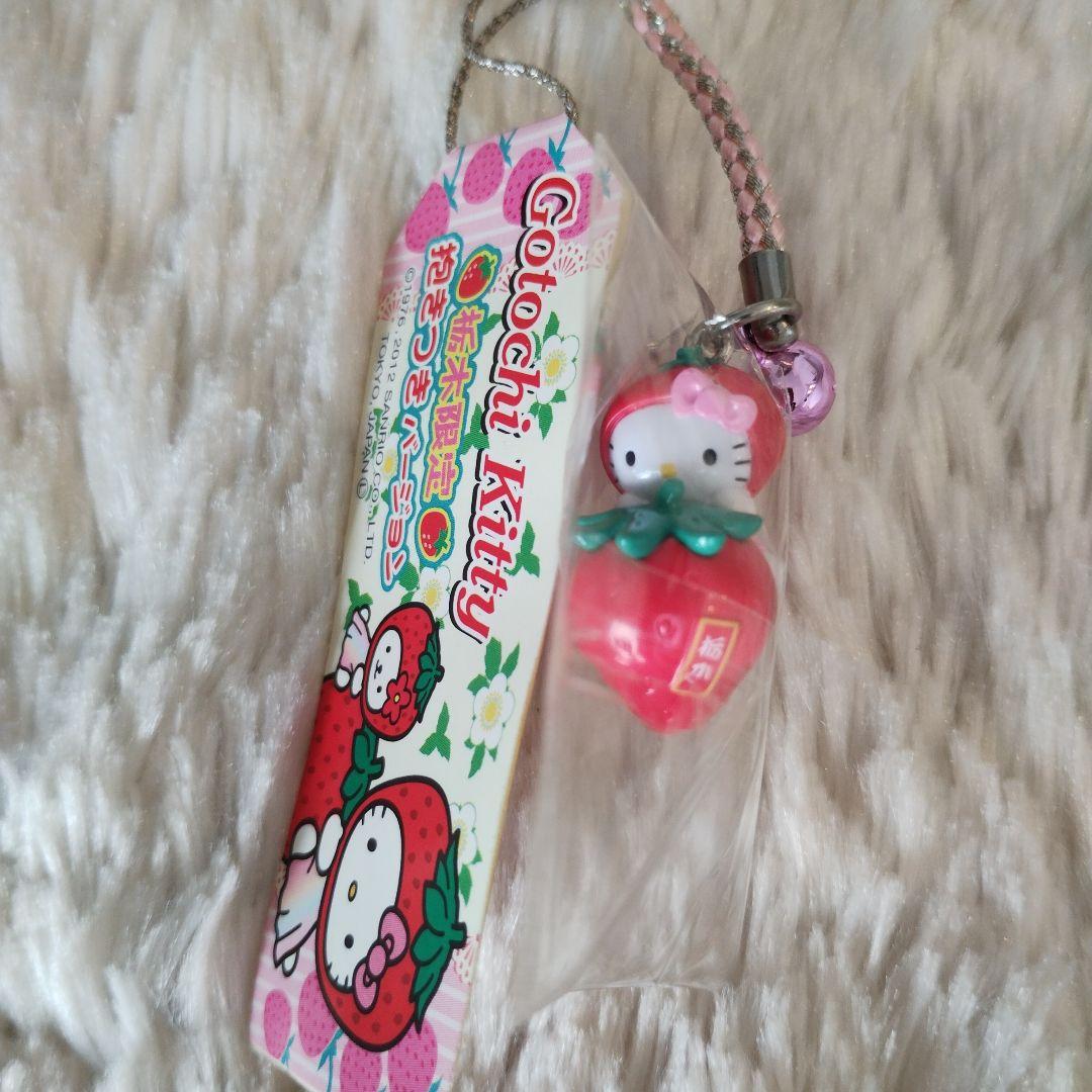 ご当地キティ 栃木限定 抱きつき いちご 根付けストラップ 希少 レア 2012
