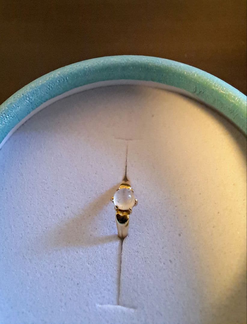 K １８ムーンストーン ベビーリング