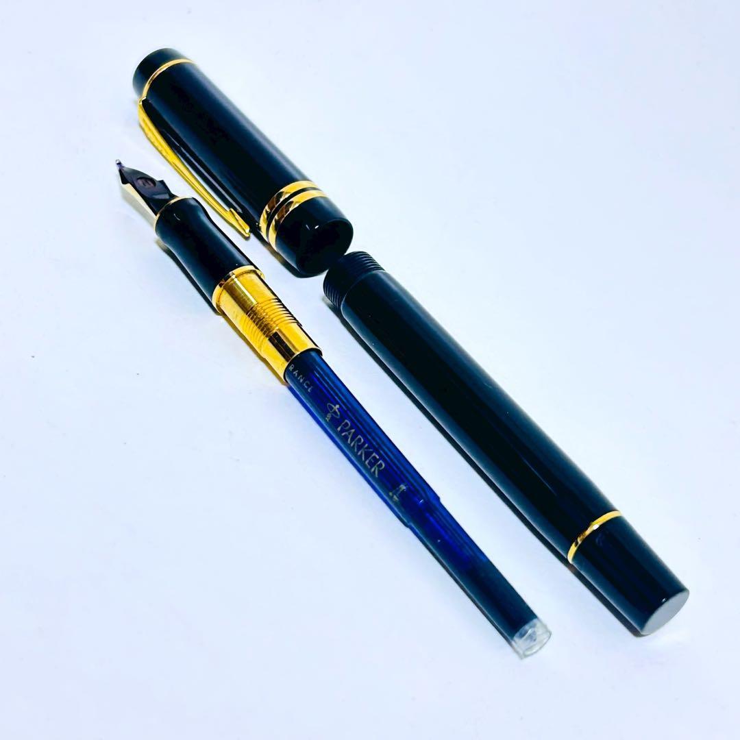 【極美品】PARKER 万年筆 DUOFOLD 黒 18K M 高級品