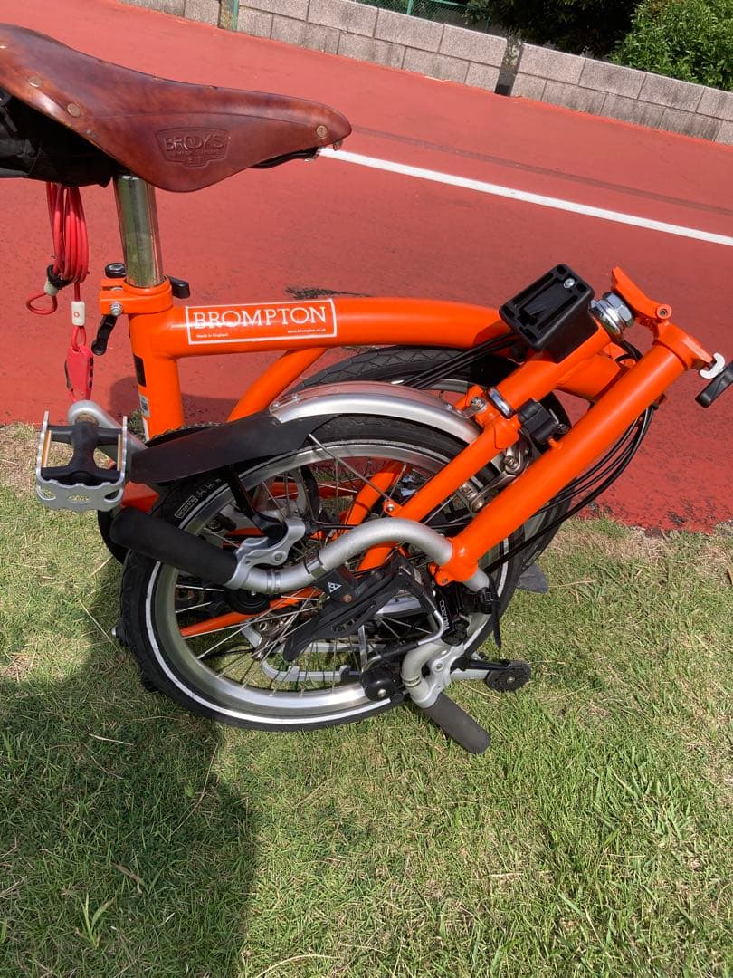 ブロンプトン 2014年モデル 折り畳み自転車 ミニベロM6R オレンジ
