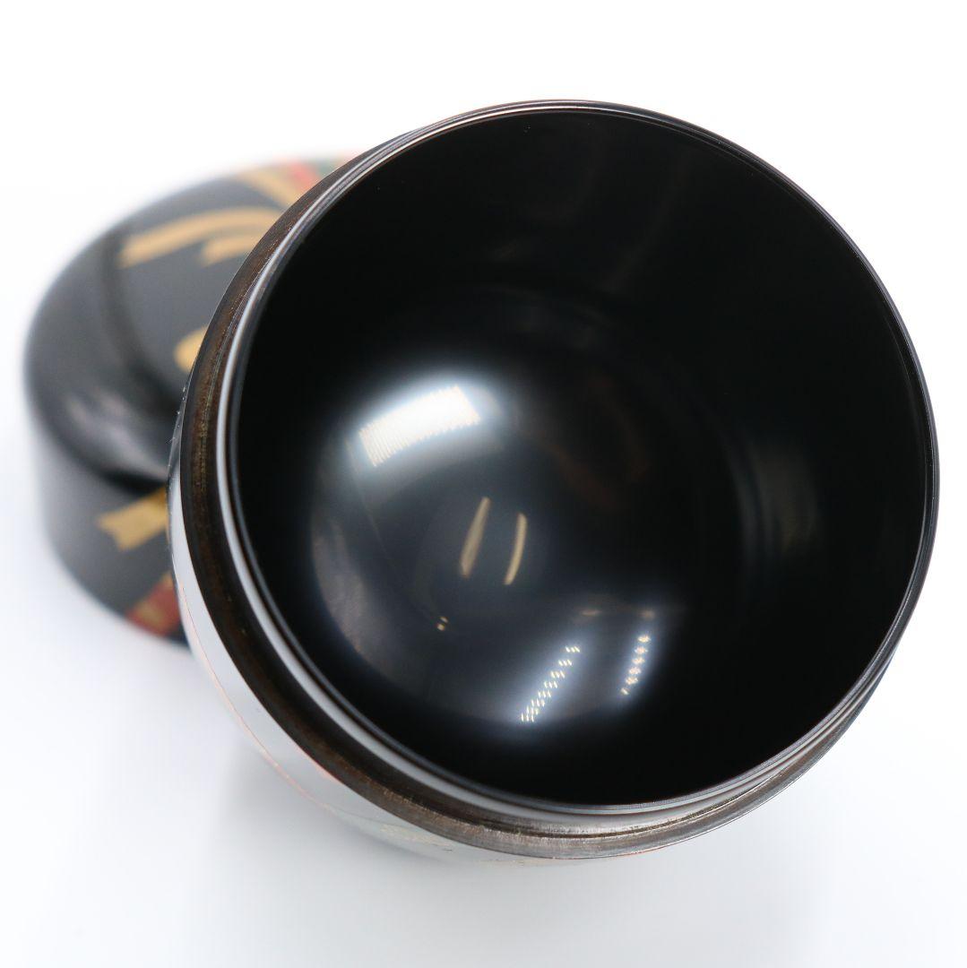 熊谷秀穂作 熨斗蒔絵中棗 共箱 茶道具　C45