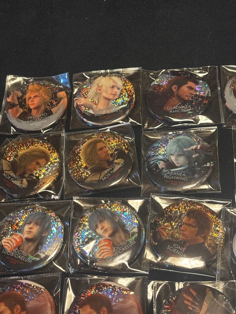 FF15 スクエニカフェ ホログラム缶バッジ　まとめ売り