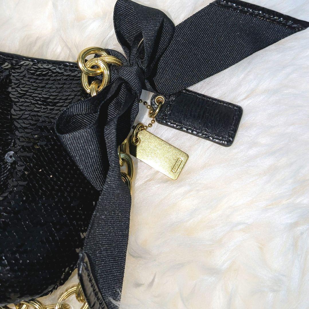 極美品✨COACH コーチ パーティーバッグ スパンコール アクセサリーポーチ