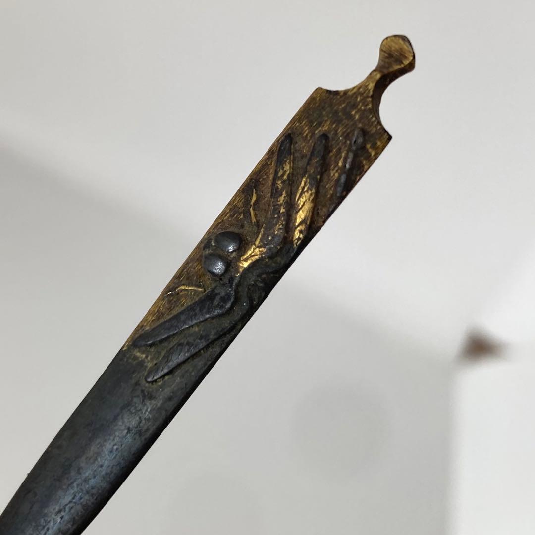 121804 アンティーク金工　刀剣　勝ち虫　蜻蛉　かんざし