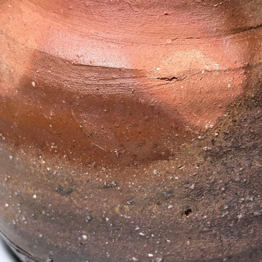 人間国宝　備前焼の巨匠　山本陶秀　「耳付花入」　本人作　共箱　高さ23.5cm